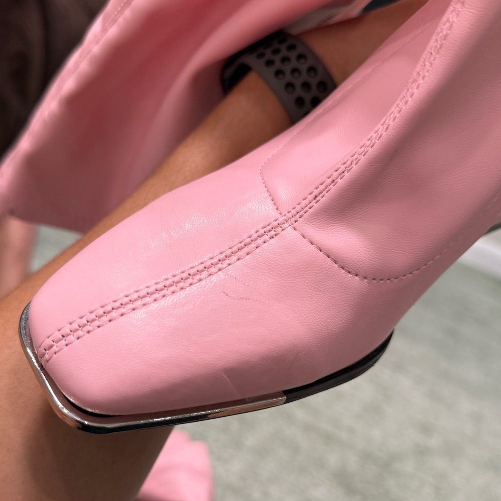 Public Desire Pink Heeled Boots - Picture 7 of 11